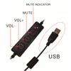 AMAKO USB Headset with Mic:Single Sided Office Gaming Headphone for PC Laptop,Volume Control and Mute view 3