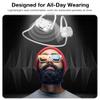 Purity Air Open Ear Headphones - True Air Conduction Wireless Bluetooth Open Ear Earbuds with Dual Mic for iPhone/Android - Secured Long Wearing Comfort, Sports Sweat Resistant (Charming Skulls) view 3