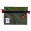 Topo Designs Accessory Bags, Travel Organizer Accessories for Smaller Items, Durable Storage Pouch, 3 Sizes, Fully Lined Pack Cloth (Medium, Olive/Olive) view 1