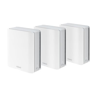 ASUS ZenWiFi BT8 (3-Pack) Tri-Band WiFi 7 Mesh, 14 Gbps, 8850 sq.ft, Dual 2.5G Ports, Smart Home Master SSIDs, 4G & 5G Mobile Tethering (Renewed)