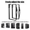 VHDY85KA Office Under Desk CPU Holder Mount Wall Mount Desktop PC Tower Stand, Adjustable Straps PC Host Mount Bracket Sturdy Metal PC Case Carrier, Black Accessories view 3