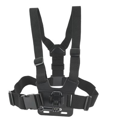ZJchao Action Camera Chest Mount Adjustable Plastic & Elastic Strap with J Shape Hook for Secure Fit and Easy Attachment