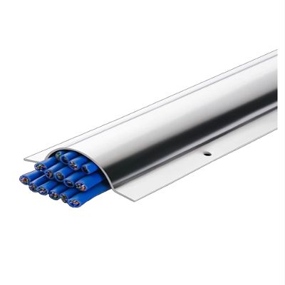 Floor Cable Protector,Metal Floor Cable Cover Wire Cover,39in Long Floor Cord Covers,Wire Management Channel for Wall/Floor(Hold 3 Wires)