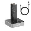 FUABO M.2 Duplicator Dual Bay NVMe SSD Cloner with USB-C, 20Gbps USB 3.2 Gen 2X2 Tool-Free M Key PCIE NVMe SSD Reader Docking Station view 1
