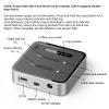 FUABO M.2 Duplicator Dual Bay NVMe SSD Cloner with USB-C, 20Gbps USB 3.2 Gen 2X2 Tool-Free M Key PCIE NVMe SSD Reader Docking Station view 2