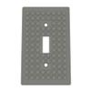 Building Brick Light Switch Cover Plate - Compatible with Standard Construction Blocks (Gray) view 1