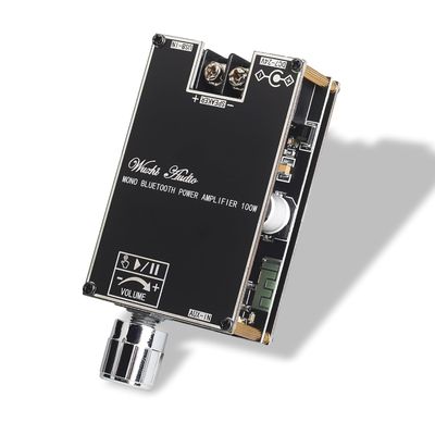 ZK-1001B Mono Amplifier Board with TWS, 100W Power Output, Vehicle Amplifier Wide Voltage Input 9-24V, Supports USB/AUX/Bluetooth, Black