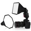 2 Pack Flash Diffuser Light Softbox 7" x 6" + 8" Octagon Speedlight Softbox Universal Collapsible Mini Softboxs with Storage Pouch for Canons, Yongnuo and Nikons Speedlight view 1