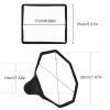 2 Pack Flash Diffuser Light Softbox 7" x 6" + 8" Octagon Speedlight Softbox Universal Collapsible Mini Softboxs with Storage Pouch for Canons, Yongnuo and Nikons Speedlight view 2