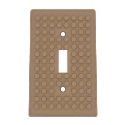 Building Brick Light Switch Cover Plate - Compatible with Standard Construction Blocks (Iridium Gold Metallic)
