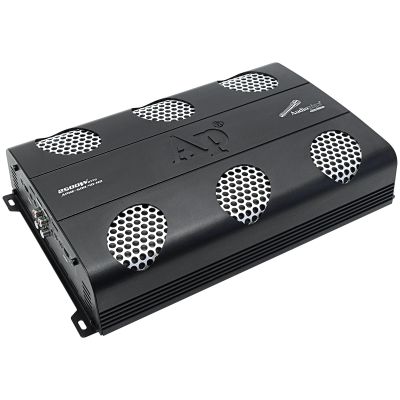 Audiopipe 2500 Watts Full Range Class D Mosfet Amplifier (APHF-500.4D-H2), 4-Point Protection System, 2 Ohm, BTL Mode, Remote Bass Control Knob