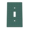 Building Brick Light Switch Cover Plate - Compatible with Standard Construction Blocks (Green (Gold Shimmer)) view 1