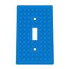 Building Brick Light Switch Cover Plate - Compatible with Standard Construction Blocks (Cyan) view 1