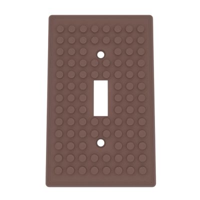 Building Brick Light Switch Cover Plate - Compatible with Standard Construction Blocks (Brown (Gold Shimmer))