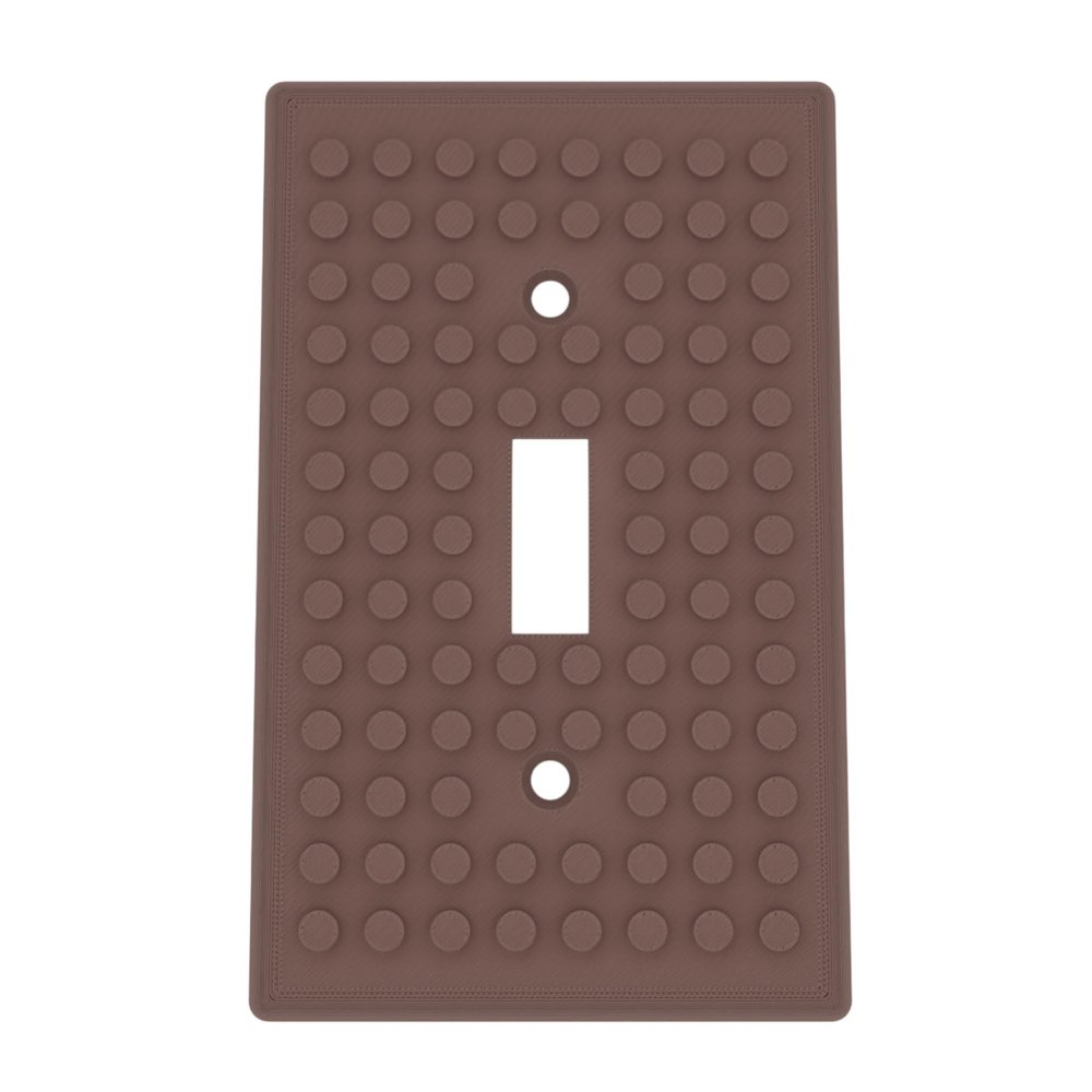 Building Brick Light Switch Cover Plate - Compatible with Standard Construction Blocks (Brown (Gold Shimmer))