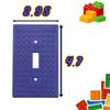 Building Brick Light Switch Cover Plate - Compatible with Standard Construction Blocks (Brown) view 4