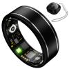 Anarow Activity Tracker Ring for Men Smart Ring with Heart Rate, SpO2, Blood Pressure, Sleep Monitoring, Step & Calorie Counter, 5ATM Waterproof, No Subscription Fee (Black 7) view 1