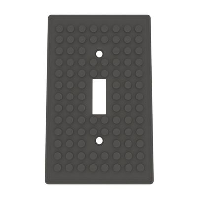 Building Brick Light Switch Cover Plate - Compatible with Standard Construction Blocks (Onyx Black Sparkle)