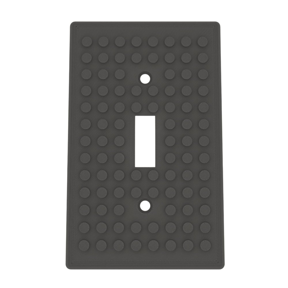 Building Brick Light Switch Cover Plate - Compatible with Standard Construction Blocks (Onyx Black Sparkle)