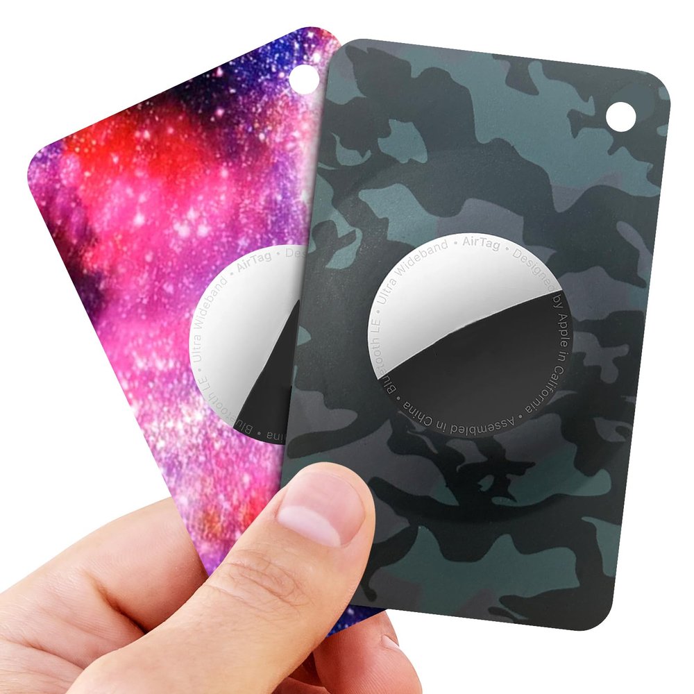 2 Pack Ultra Thin Wallet Holder Card Case for Apple AirTag, Lightweight GPS Tracker Cover for Wallet, Purse, Handbag, Keys, Clutch Bag