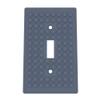 Building Brick Light Switch Cover Plate - Compatible with Standard Construction Blocks (Blue Gray) view 1