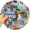 100PCS Motivational Aesthetic Stickers, Colourful Inspirational Waterproof Stickers for Water Bottles Laptop Scrapbook, Positive Encourage Quotes for Adults (100 Colourful) view 2