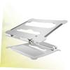 Angoily Foldable Aluminum Alloy Stand Bracket for Home Office and Travel Lightweight Prevent Overheating Silver Finish view 2