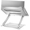 Angoily Foldable Aluminum Alloy Stand Bracket for Home Office and Travel Lightweight Prevent Overheating Silver Finish view 3