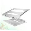 Angoily Foldable Aluminum Alloy Stand Bracket for Home Office and Travel Lightweight Prevent Overheating Silver Finish view 4
