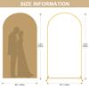 FANPROMS 7.2FT Wedding Arch Stand and Khaki Arch Cover Backdrop Fabric Metal Arch Backdrop Stand with Cover Set Spandex Fitted Brown Backdrops Covers for Birthday Party Ceremony Banquet Decorations view 3