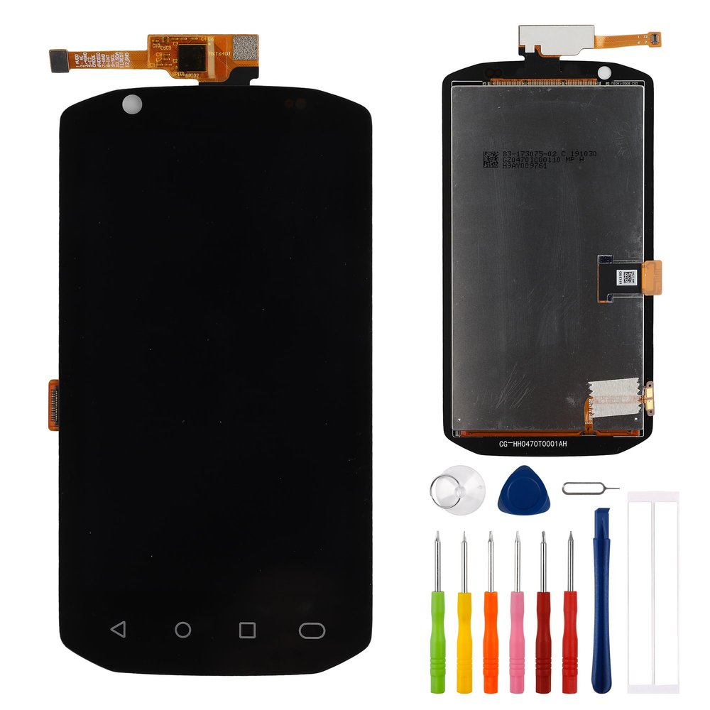 E-yiiviil LCD Display Touch Screen Digitizer Assembly Repair Replacement 4.7" for Zebra TC70, TC75, TC72, T77, TC70X, TC75X,TC77 with ToolsBlack