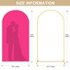 FANPROMS Metal Arch Backdrop Stand and Arch Cover 7.2FT Wedding Arch Stand with Hot Pink Backdrop Cover 2 Sides Spandex Fitted Arched Stands with Covers Set for Bridal Shower Banquet Decorations view 3