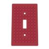 Building Brick Light Switch Cover Plate - Compatible with Standard Construction Blocks (Maroon Red) view 1