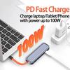 Hubs USB C Hub with PD Power Adapter for Laptop Type C Docking Station for Phone USB Splitter 100W with 4K Output USB Hubs view 3