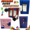 Building Brick Light Switch Cover Plate - Compatible with Standard Construction Blocks (Purple) view 4