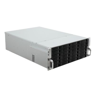 4U Server Chassis, Rackmount Server Chassis 24 Hot-Swap 3.5 SATA/SAS 6G Drive Bays, 6X SFF-8087 Mini SAS, Supports EEB/CEB/ATX/Micro ATX/ITX Motherboards, 3X 120mm 2X 80mm Cooling Fans, USB 3.0 Ports