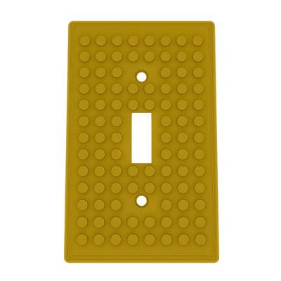 Building Brick Light Switch Cover Plate - Compatible with Standard Construction Blocks (Classic Gold Sparkle)