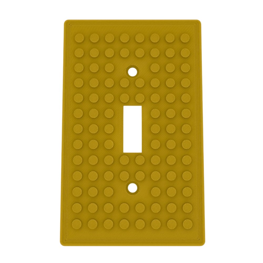 Building Brick Light Switch Cover Plate - Compatible with Standard Construction Blocks (Classic Gold Sparkle)