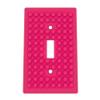 Building Brick Light Switch Cover Plate - Compatible with Standard Construction Blocks (Hot Pink) view 1