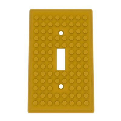 Building Brick Light Switch Cover Plate - Compatible with Standard Construction Blocks (Gold)