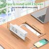 1500W Recessed Power Strip Mount Hidden Charging Station with USB Plug Multiple Surge Protector Outlet Extender with Extension Cord for Nightstand Furniture Bed Conference Table (White) view 2