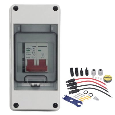 PV DC Electrical Isolator Switch Fast Installation with Overvoltage Protection for Solar Systems Indoor Outdoor Use (40A)