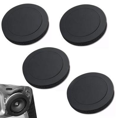 Diamall 4 PCS Car Audio Speaker Bass Foam Gasket, 6.5" Speaker Foam Rings, Self-Adhesive Car Enhanced Stereo Sound Modification Accessories, Universal for Most Cars SUVs Trucks (Black)