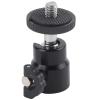 360 Rotation Mini Ball Head, Durable Aluminum Alloy Camera Mount Stand with 1/4 Screw, Lightweight Portable Photography Accessory, Made of Antislip Rubber Pads and Plastic (Black) view 1