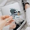 3Pcs Running On Coffee and Chaos Sticker Mental Health Funny Skeleton Cafe Sticker Gift Running On Coffee and Chaos Waterproof Stickers Car Decal for Laptop Water Bottle Toolbox Phone Case 3" view 2