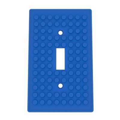 Building Brick Light Switch Cover Plate - Compatible with Standard Construction Blocks (Cobalt Blue)