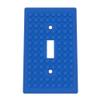 Building Brick Light Switch Cover Plate - Compatible with Standard Construction Blocks (Cobalt Blue) view 1
