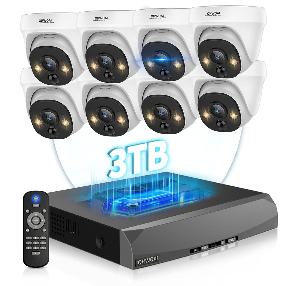 130 Wide Angle & 4K Ultra HDWired Security Camera System Outdoor, POE IP Cameras with 8CH NVR Systems, Video Surveillance DVR Kits with PIR Motion Detection