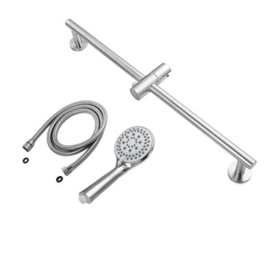 NLCKDSML Bathroom Sliding Shower Adjustable Height Contemporary Style Multifunction Brushed Handheld Shower Set(Whole Shower Set ABS)