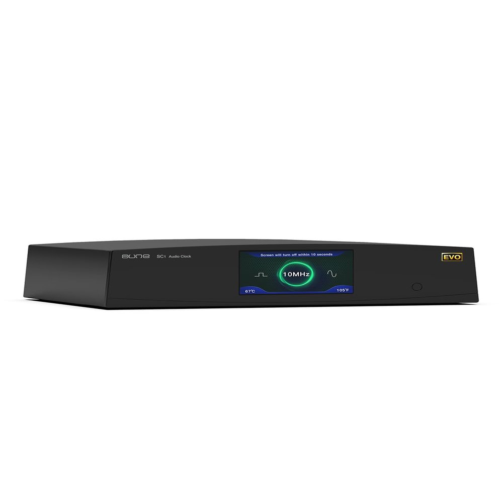 Aune SC1 EVO Audio Clock, 10MHz External OCXO Sine Wave/Square Wave Outputs for Audio Devices with 10MHz Clock Input Like X1s GT, N5, S9c Pro, S10N, S8c, S18 (Black)